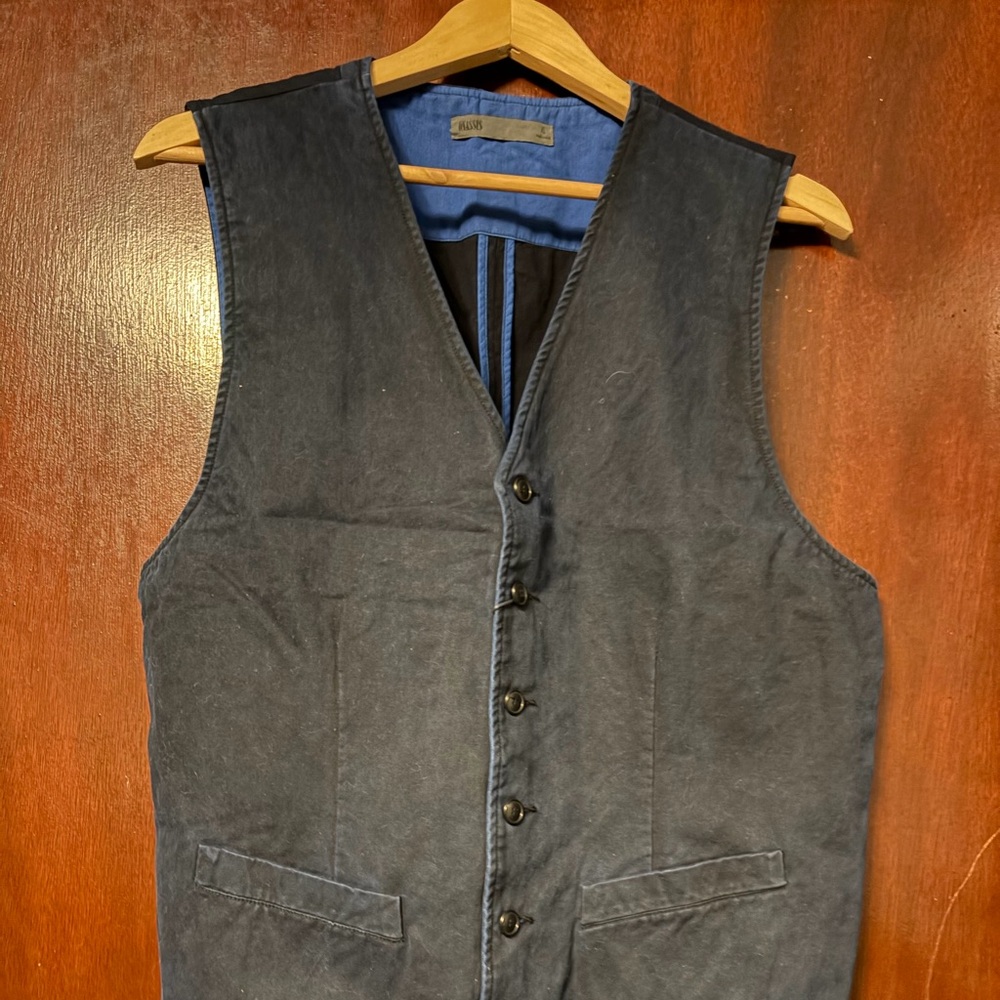 Men's Onassis  Black Button-Up Vest